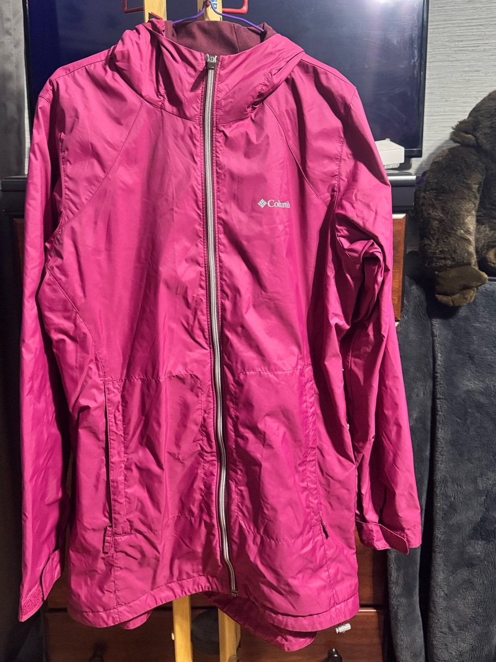 Columbia Raspberry Pink Hooded  Jacket